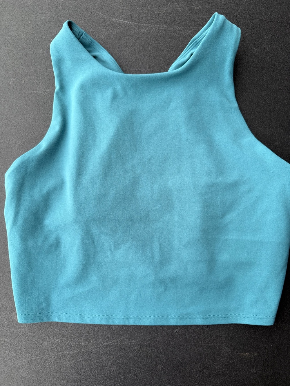 Athleta Teal High-Neck Crop Tank